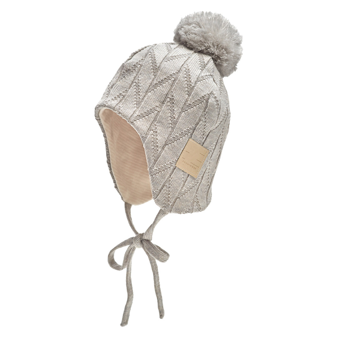Children's ribbon beanie in merino wool for 2 - 4 year olds
