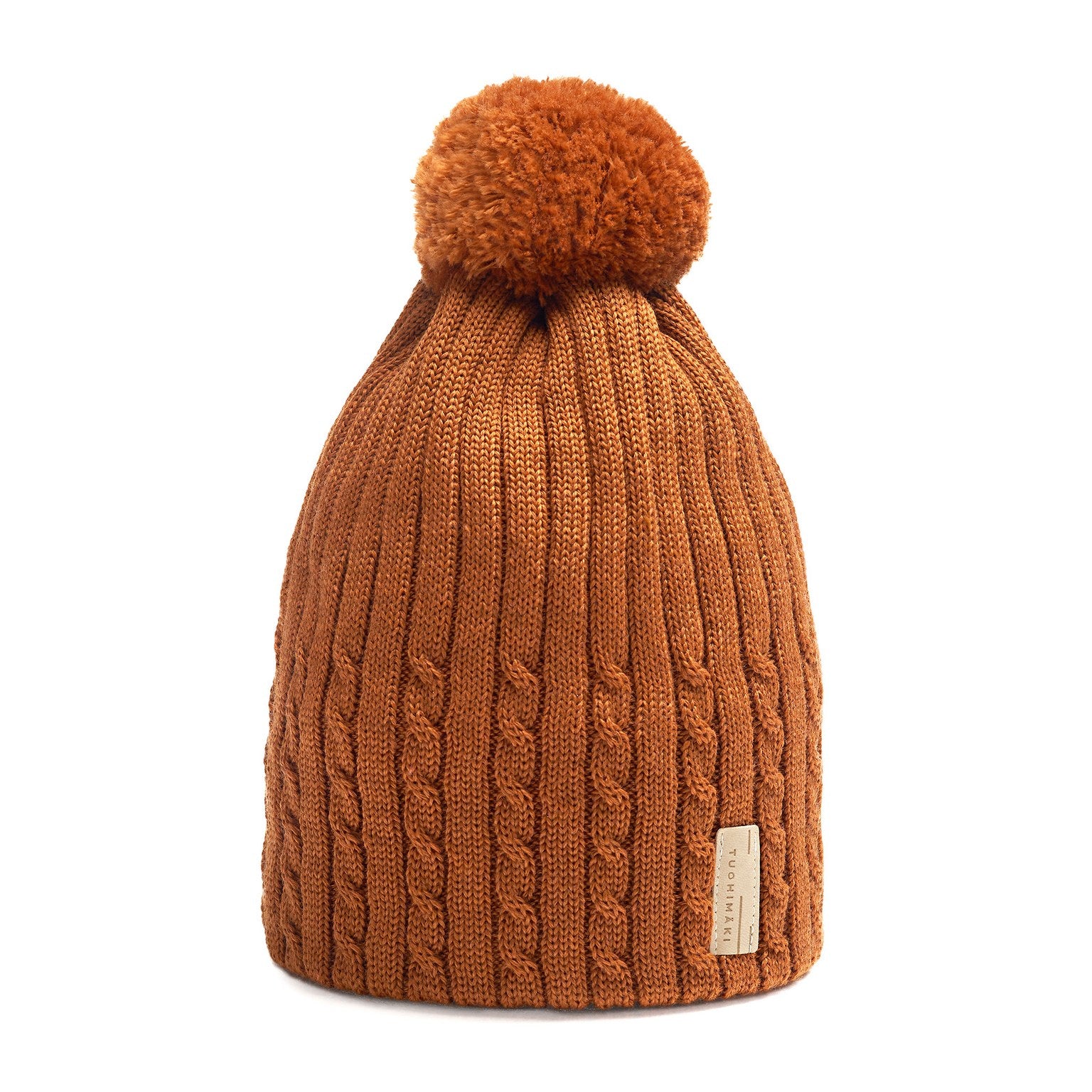 LINDA braid knit merino beanie with cotton lining