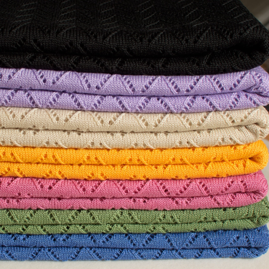 Lace-patterned merino knit SUVI