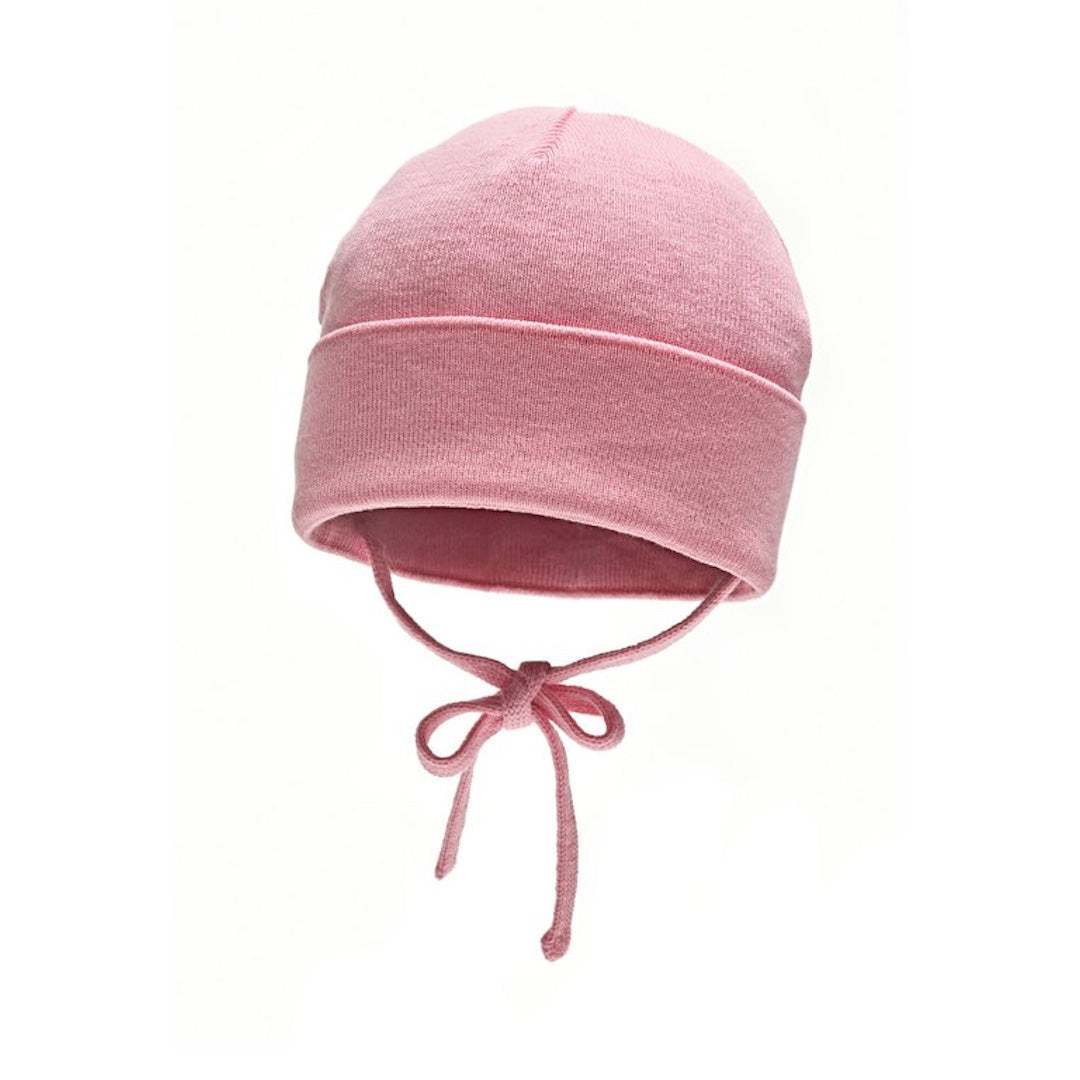 Children's Ribbon beanie pink cotton for 2-4 years old
