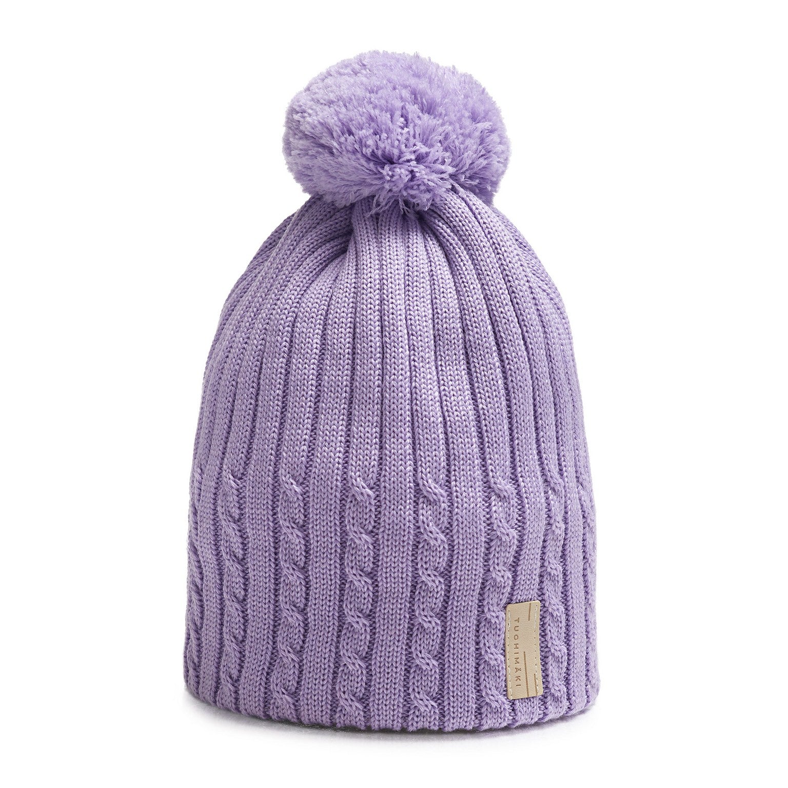LINDA braid knit merino beanie with cotton lining