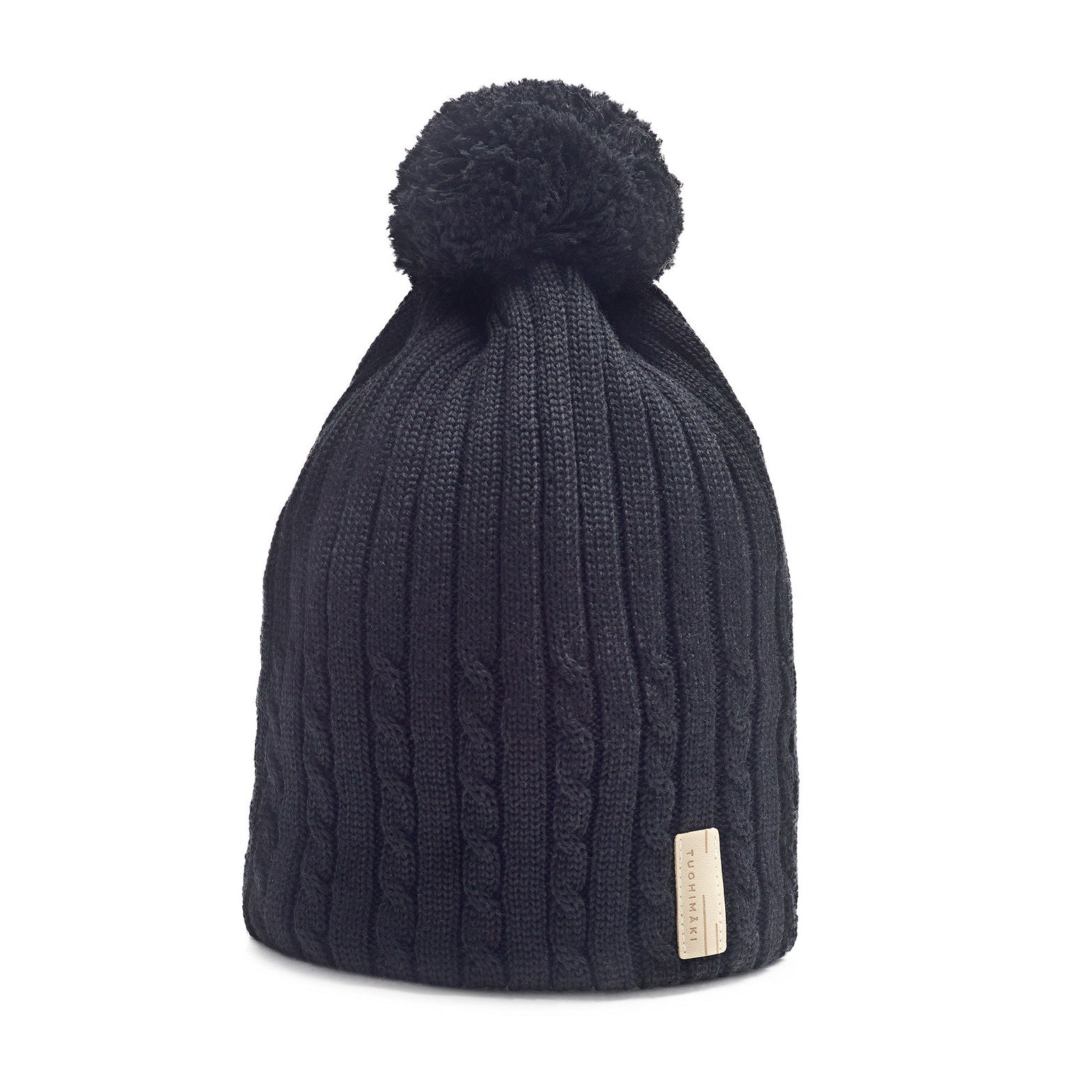 LINDA braid knit merino beanie with cotton lining