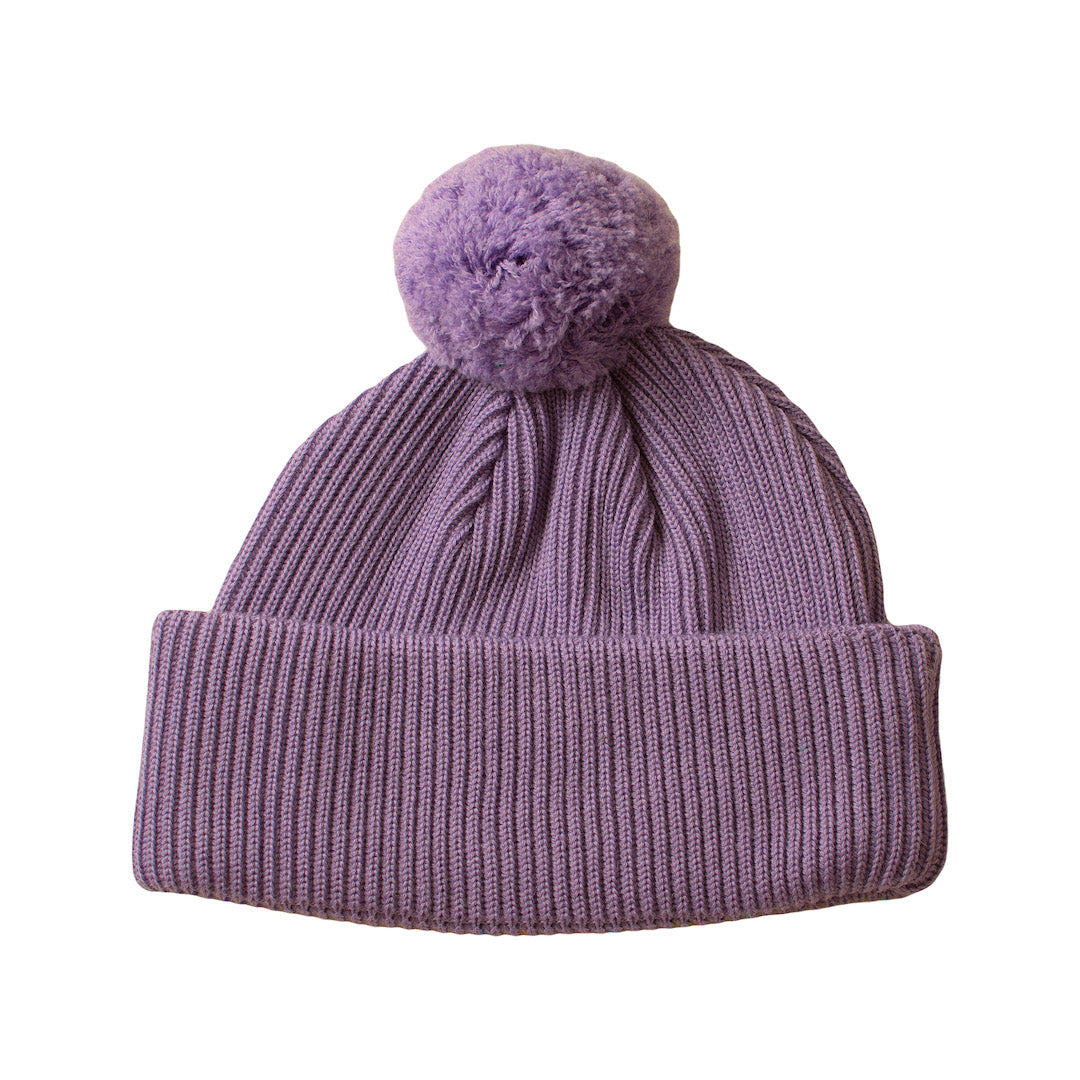 Adult's Merino beanie purple