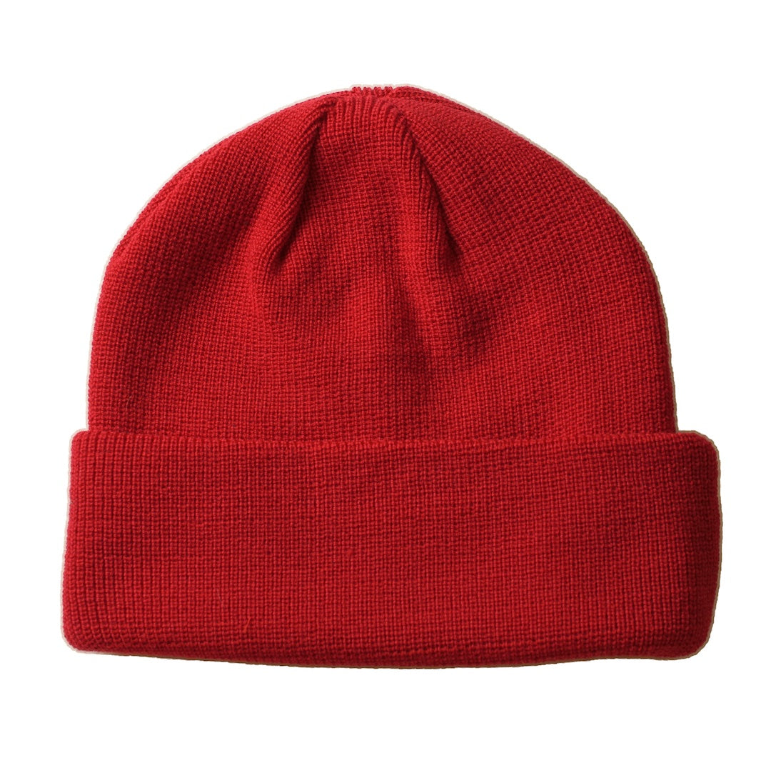 Merino beanie red for adults