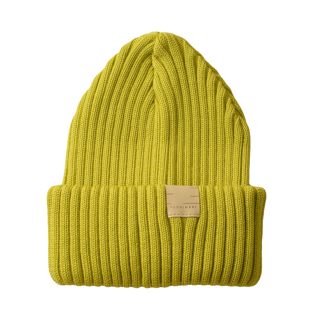 Adult Merino beanie lime