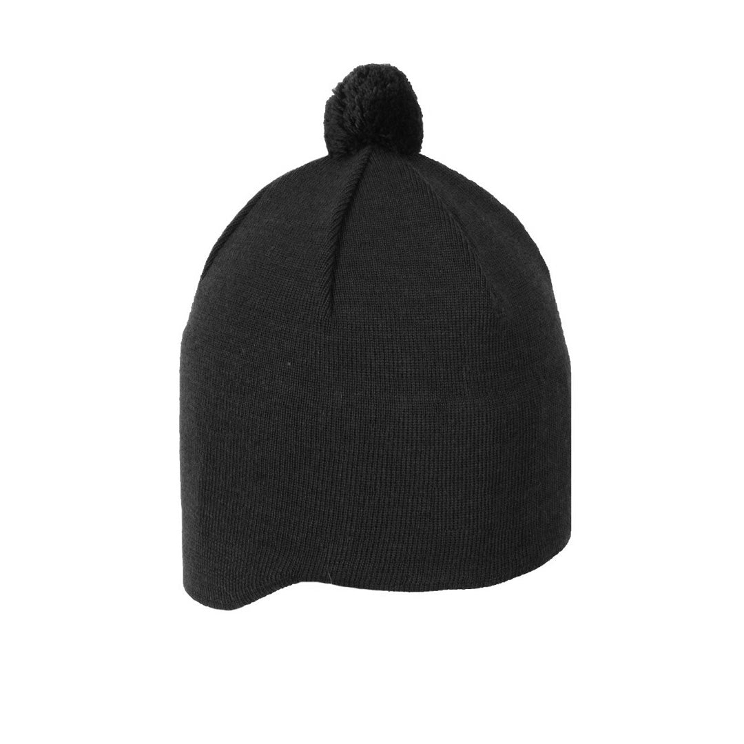 Adults' ski beanie black wool-acrylic