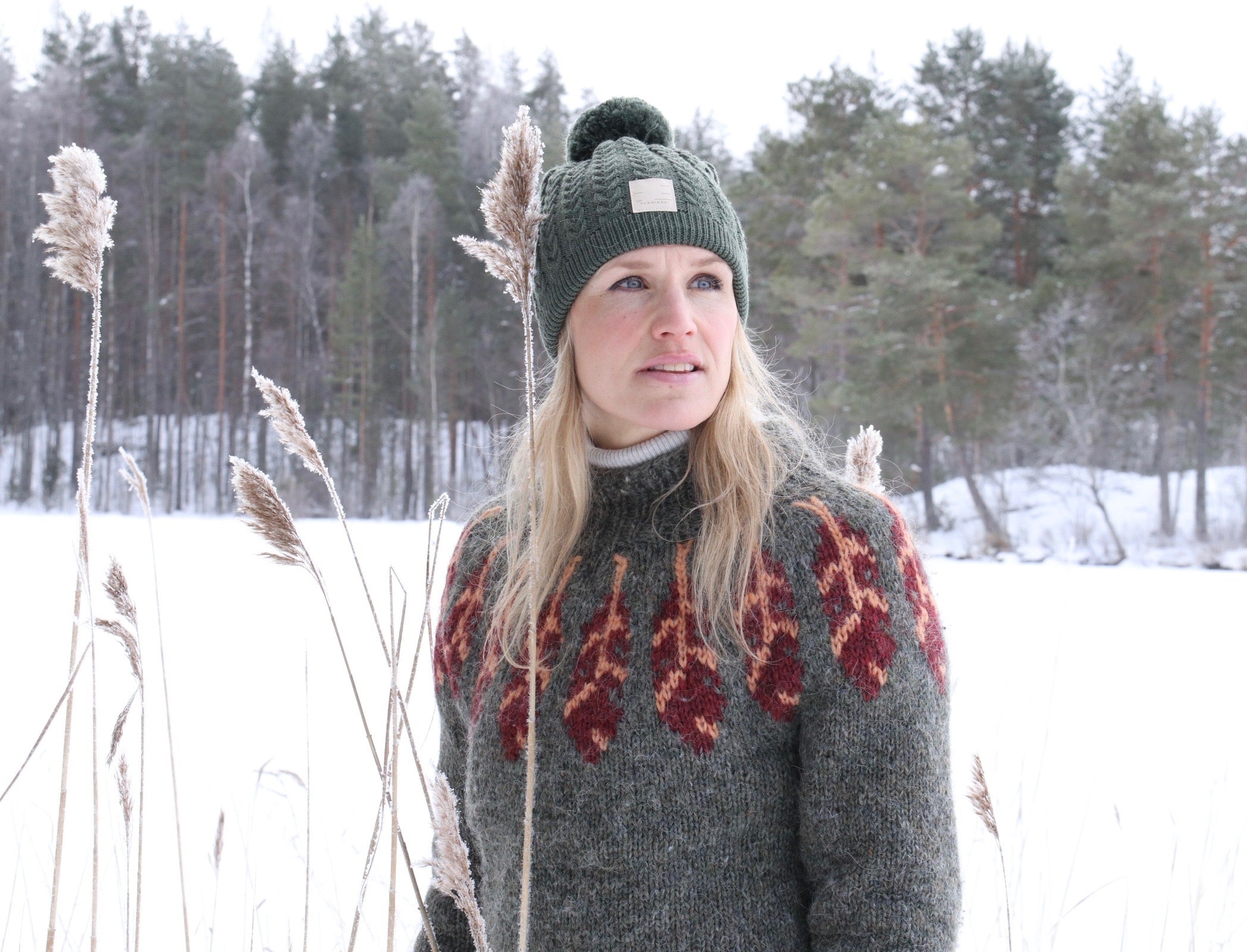 KATRI braided knit merino beanie with cotton lining