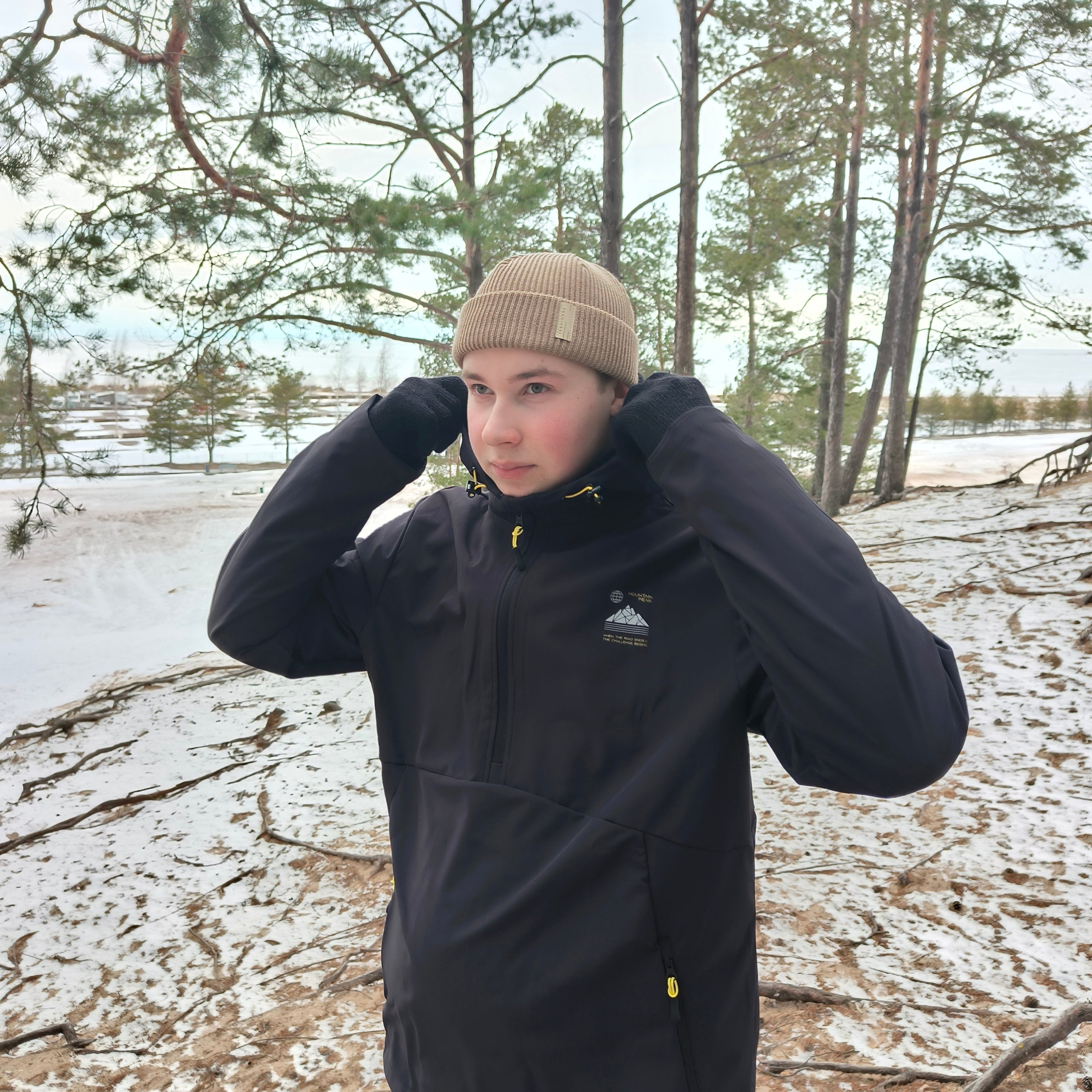 B2B MODEL 5557 LINDA merino beanie with cotton lining