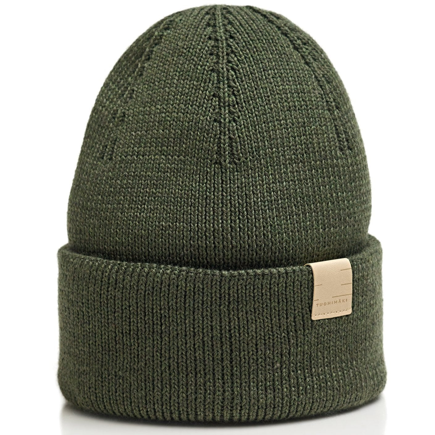 Merino beanie green for adults