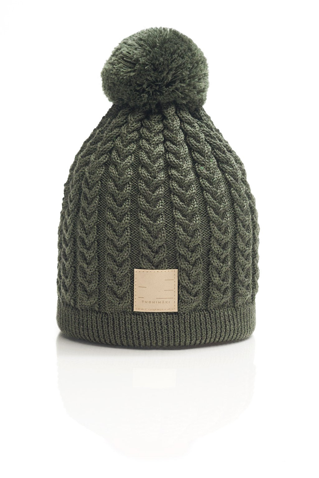 KATRI braided knit merino beanie with cotton lining